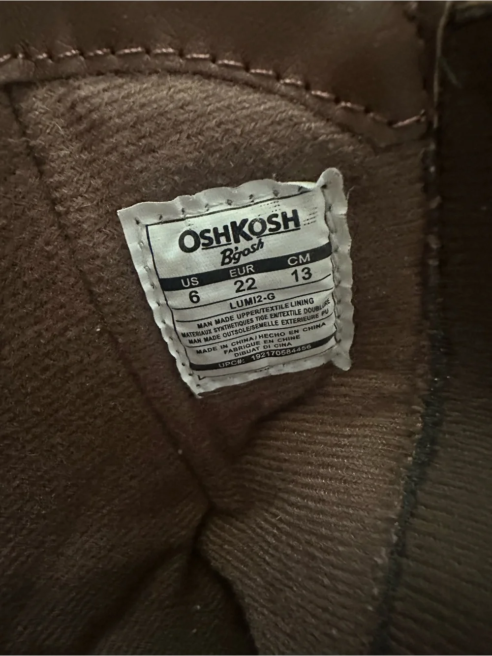 OshKosh B’gosh Toddler Girls Brown Riding Boots Buckle Size 6